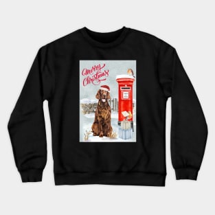 Irish Setter Merry Christmas Santa Dog Crewneck Sweatshirt